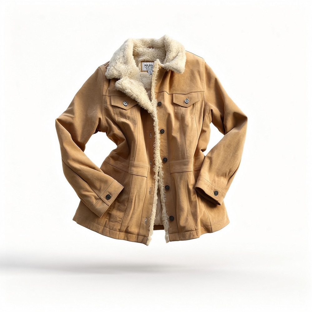Wilsons Leather Brown Teddy Jacket